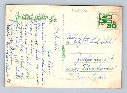 Pohlednice Kytice červené a žluté květiny (M28724)