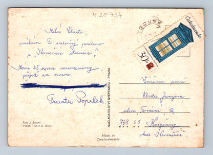 Pohlednice váza se žlutými růžemi 1947 (M28734)