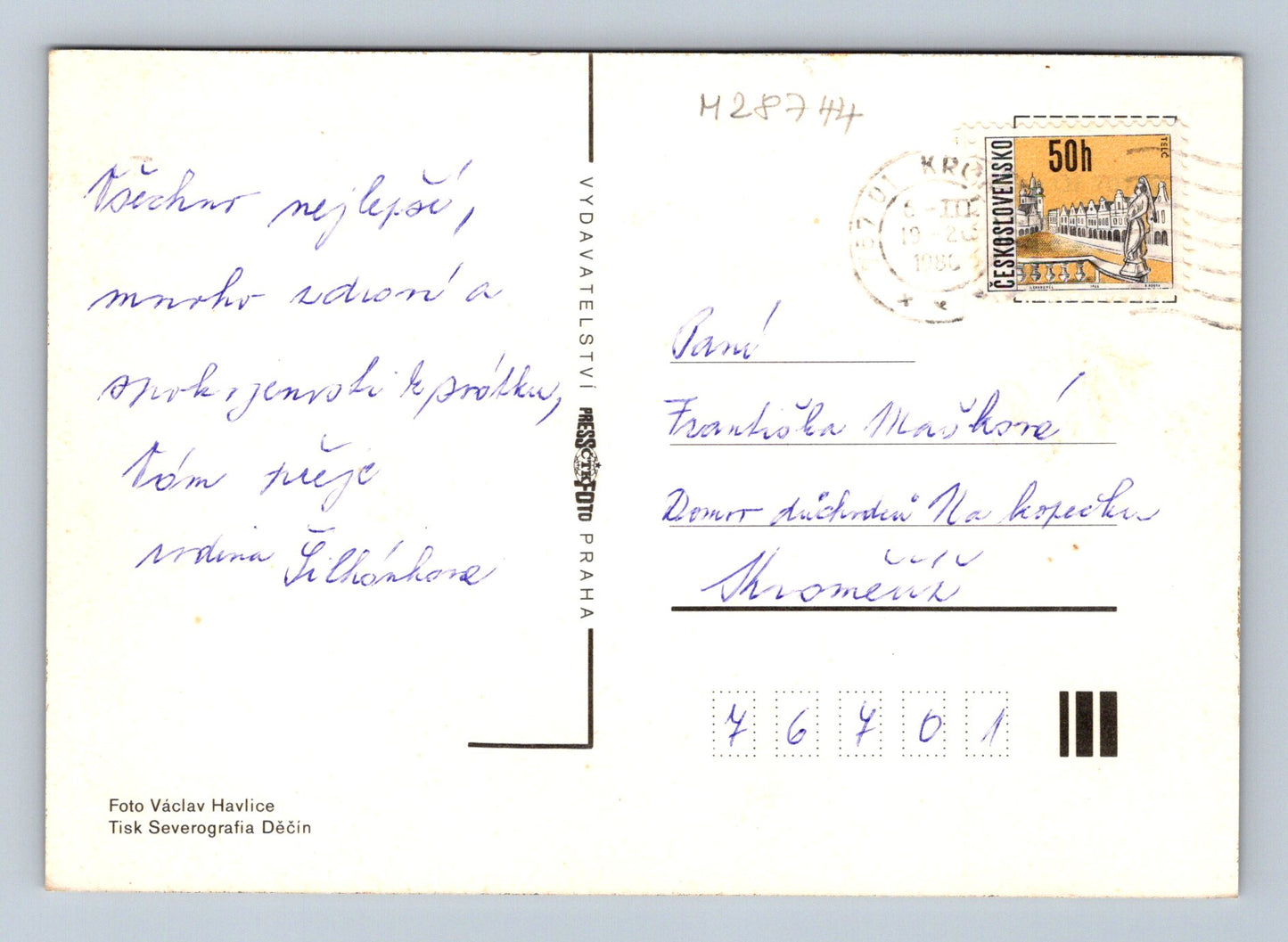 Pohlednice Růže 1956 (M28744)