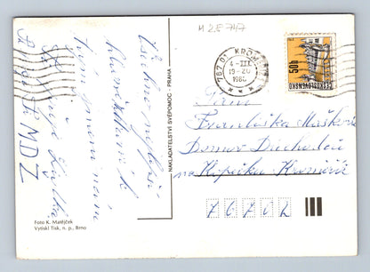 Pohlednice Srdečné přání růže 1986 (M28747)