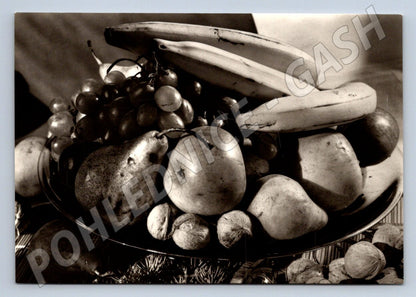 Postcard fruit still life Czech Christmas vintage (M2875)