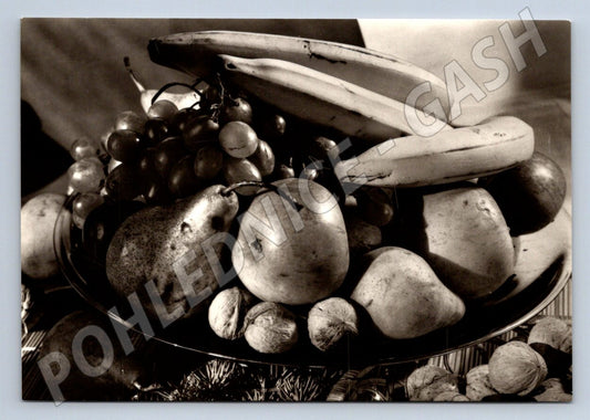Postcard fruit still life Czech Christmas vintage (M2875)