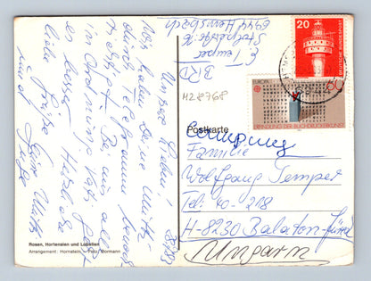 Pohlednice Německo květinové aranžmá 1975 (M28768)