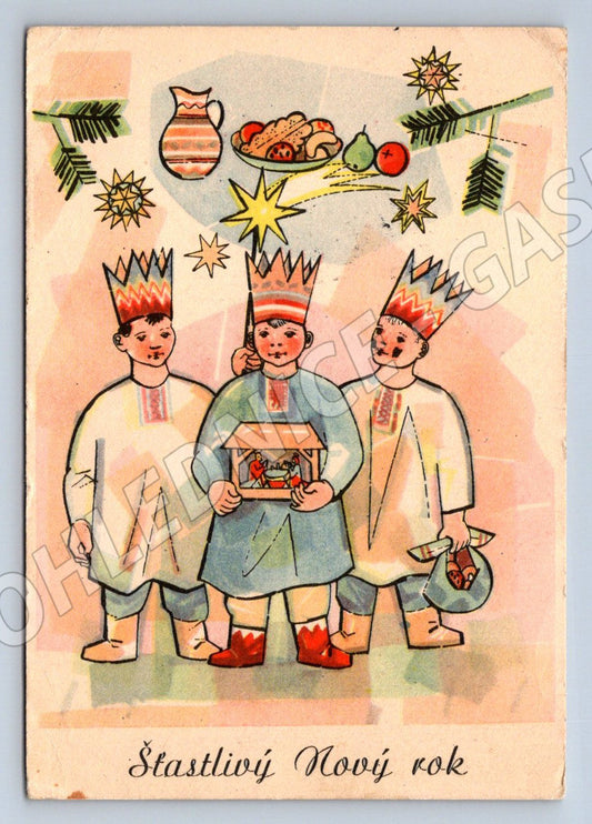 Postcard ethnographic Christmas motif 1960 (M2878)