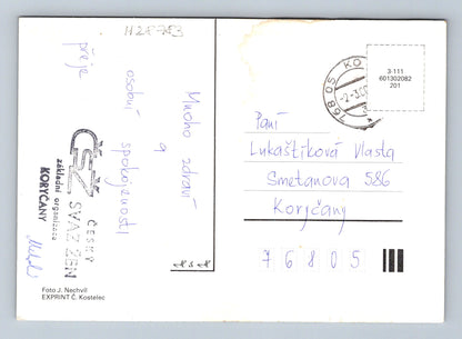 Pohlednice Kostelec dvě květiny 1980 (M28783)