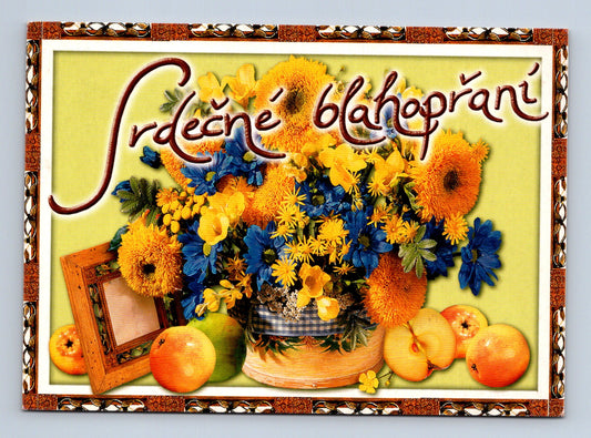 Pohlednice Srdečné blahopřání květiny a ovoce 2006 (M28785)