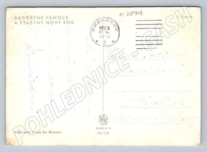 Postcard children's game on ice Zdeněk Baloun (M2879)