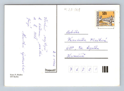 Pohlednice Srdečné přání červená růže 1986 (M28801)