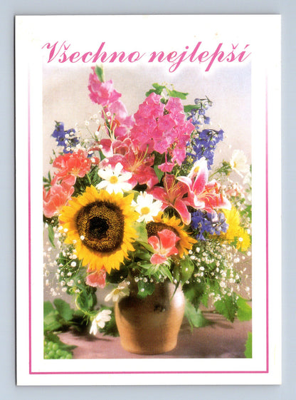 Pohlednice Všechno nejlepší kytice květin 1999 (M28809)