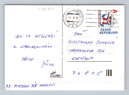 Pohlednice Kytice květin ve váze 2016 (M28821)
