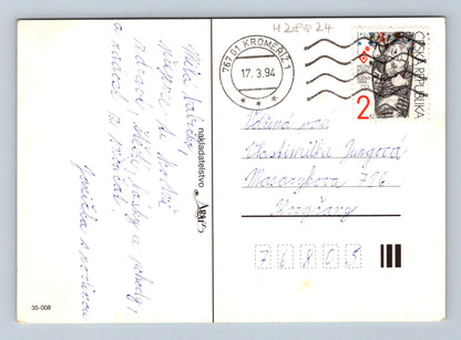 Pohlednice růže a pero 1994 (M28824)