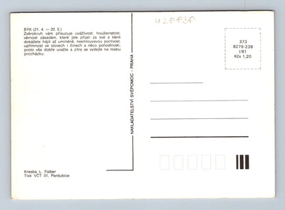 Pohlednice Býk znamení zvěrokruhu 1981 (M28838)