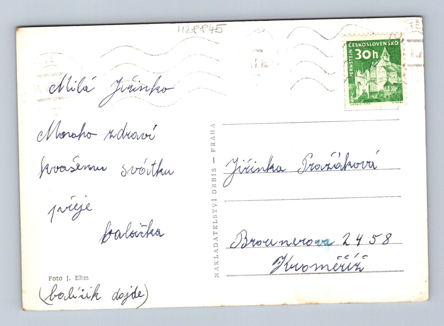 Pohlednice Květiny Srdečné přání 1945 (M28845)