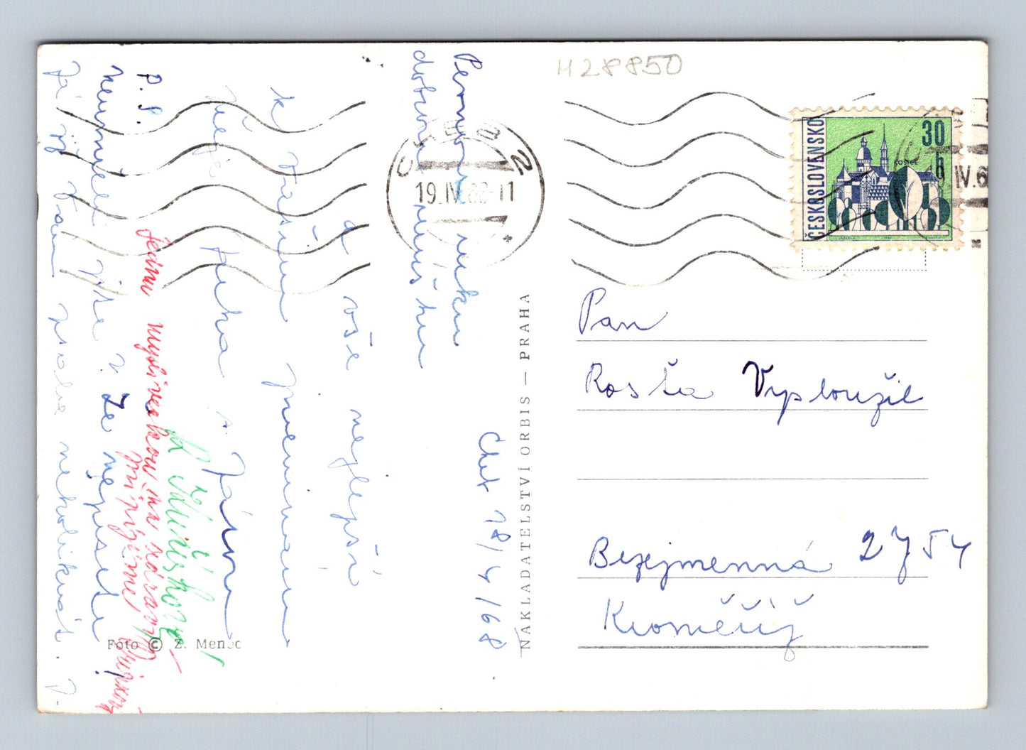 Pohlednice Kytice gerber ve stínu 1941 (M28850)