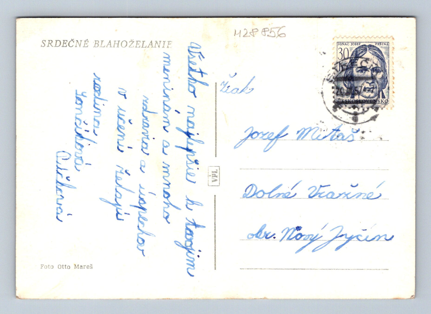 Pohlednice Kytice hyacintů zátiší 1941 (M28856)