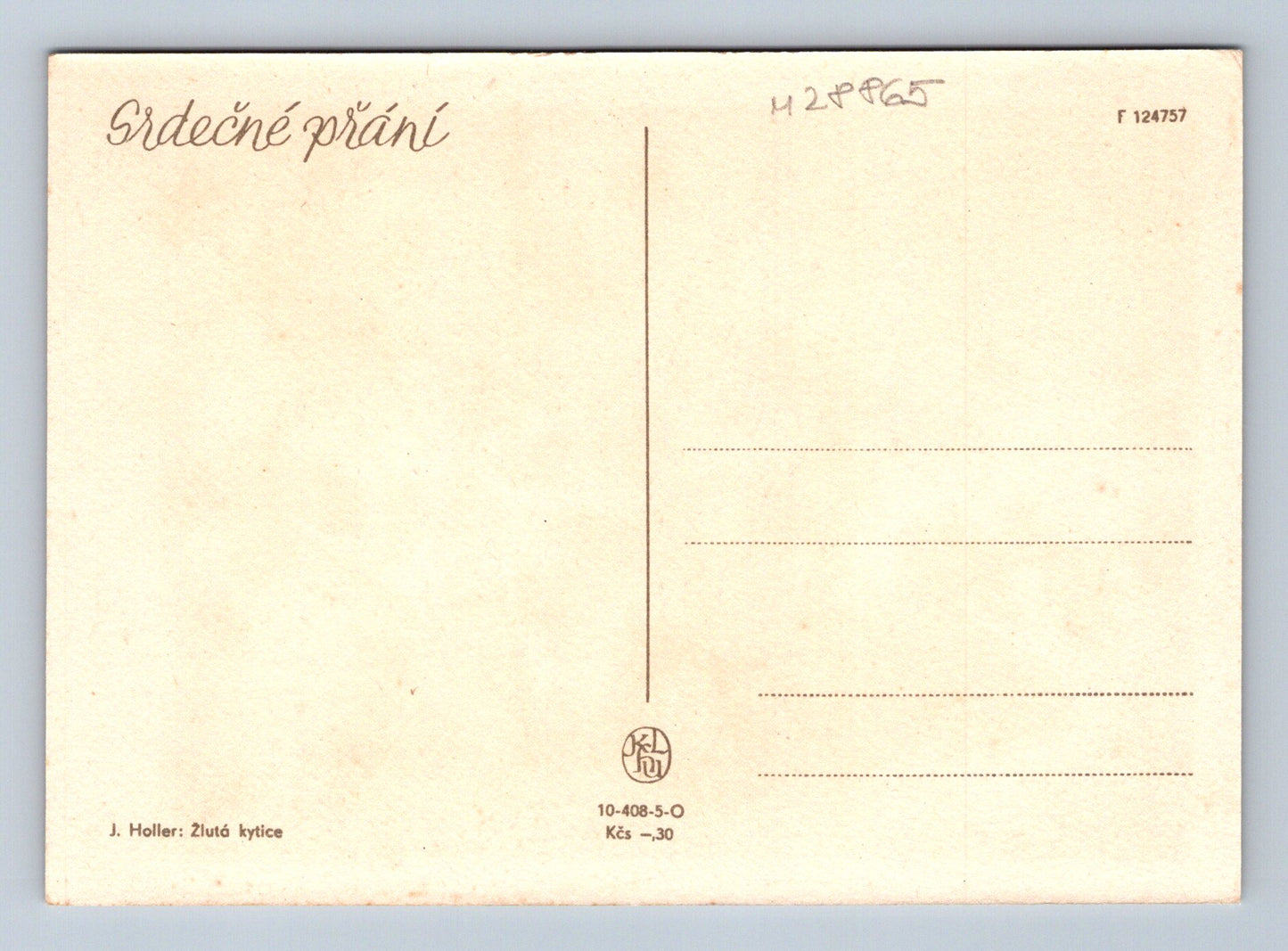 Pohlednice Žlutá kytice J. Holler (M28865)