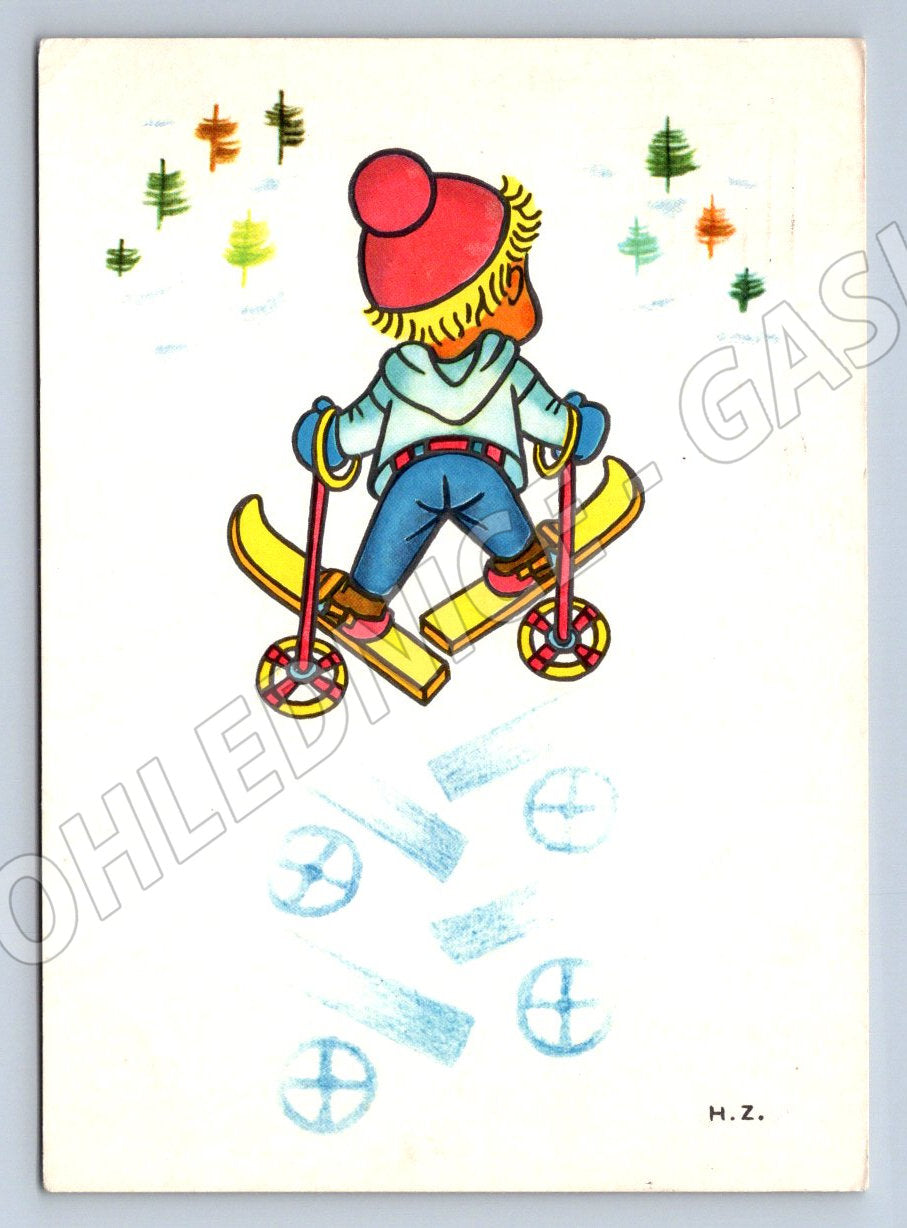 Postcard child on skis H Zmatlíková 1964 (M2888)