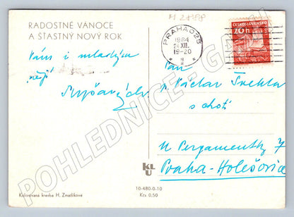 Postcard child on skis H Zmatlíková 1964 (M2888)