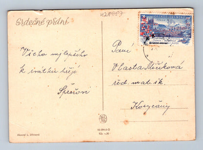 Pohlednice kytice žlutých květin (M28887)
