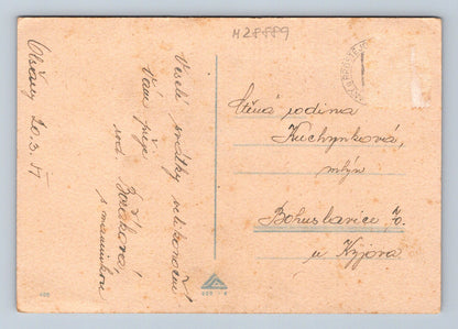 Pohlednice Bohuslavice u Kyjova děti s kachňaty 1917 (M28889)