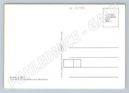 Postcard Zdeněk Miler winter scene children and animals (M2890)