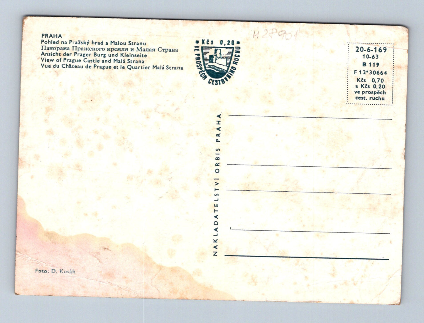 Pohlednice Praha Pražský hrad a Malá Strana 1963 (M28901)