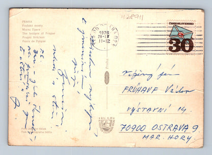 Pohlednice Praha Pražské mosty 1976 (M28911)