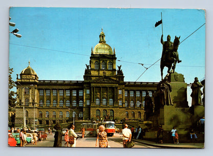 Pohlednice Praha Národní muzeum Václavské náměstí 1974 (M28912)