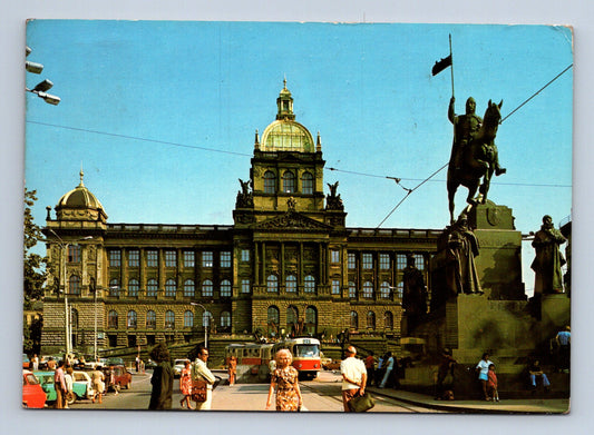 Pohlednice Praha Národní muzeum Václavské náměstí 1974 (M28912)