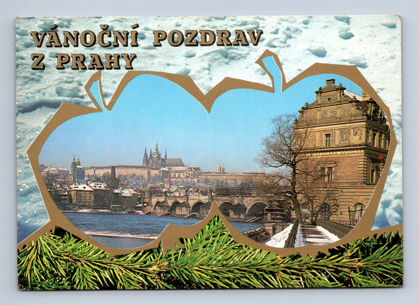Pohlednice Praha Vánoční pozdrav 1977 (M28917)