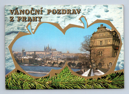 Pohlednice Praha Vánoční pozdrav 1977 (M28917)