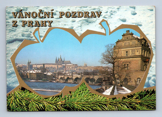 Pohlednice Praha Vánoční pozdrav 1977 (M28917)