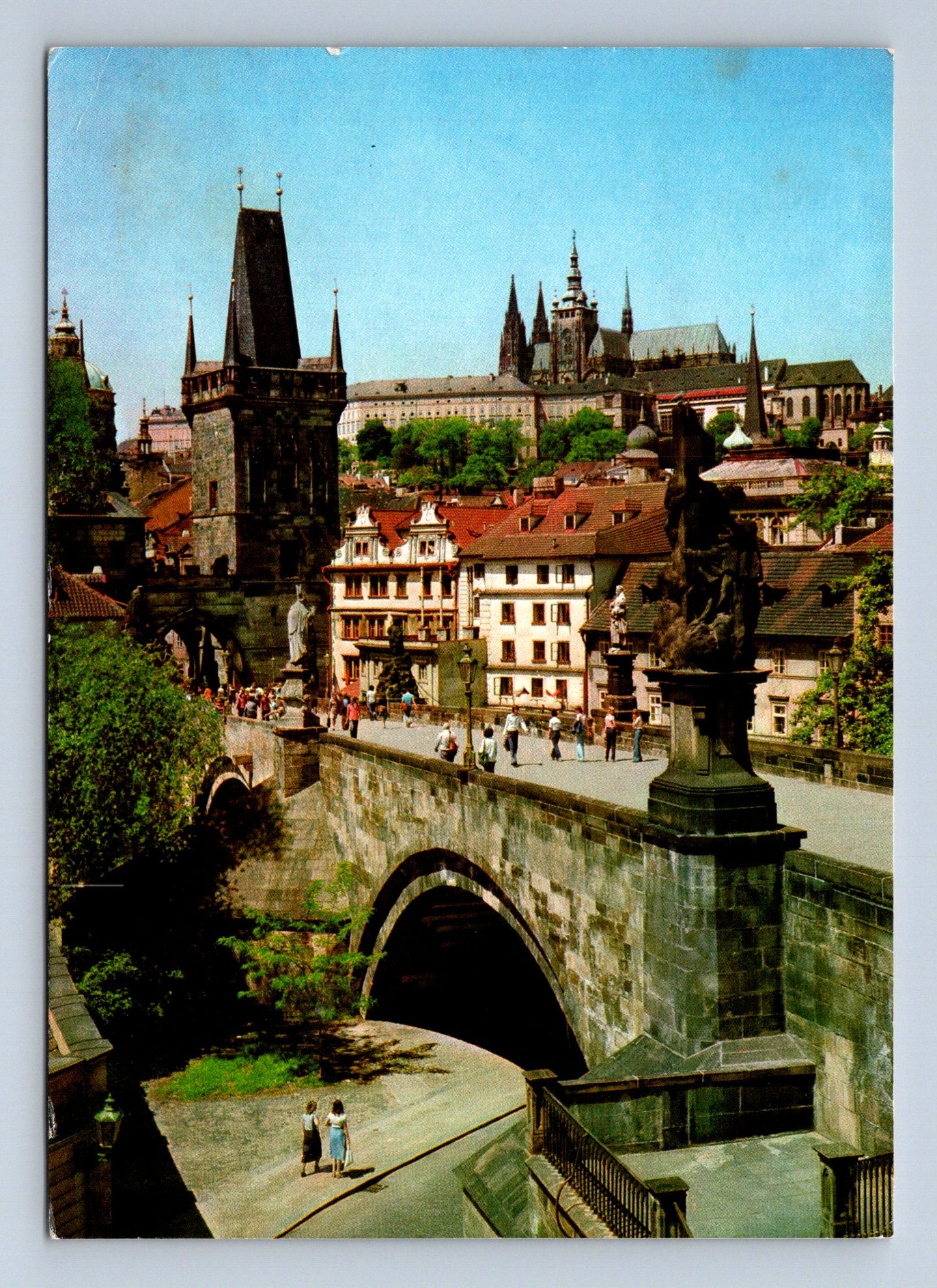 Pohlednice Praha Hradčany a Karlův most 2003 (M28924)