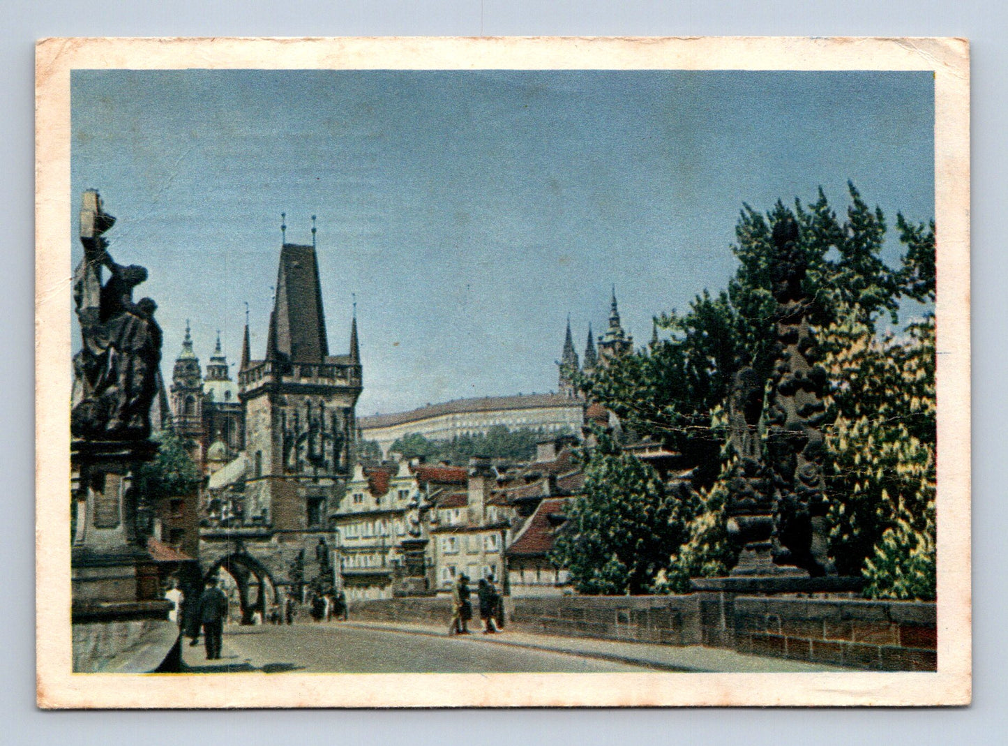 Pohlednice Praha Malostranské mostecké věže 1953 (M28929)