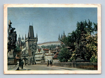 Pohlednice Praha Malostranské mostecké věže 1953 (M28929)