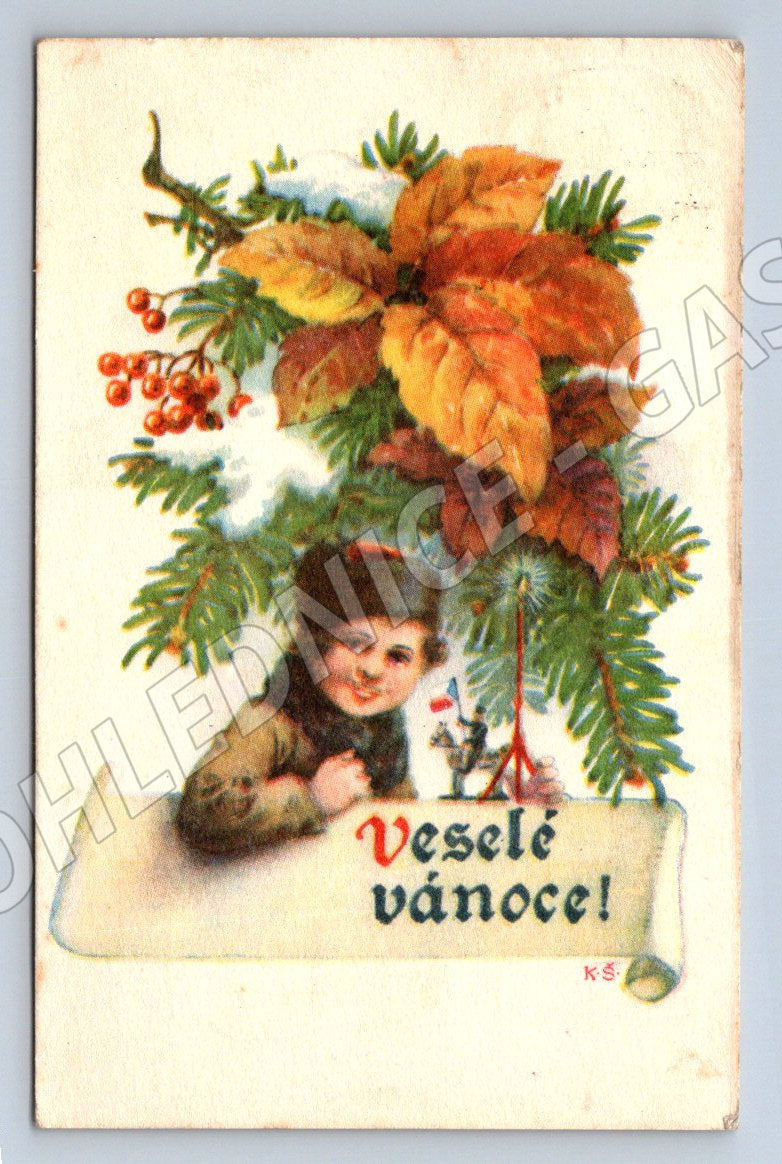 Postcard K Šimůnek Christmas painting (M2893)