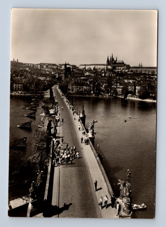 Pohlednice Praha Karlův most a Pražský hrad (M28935)
