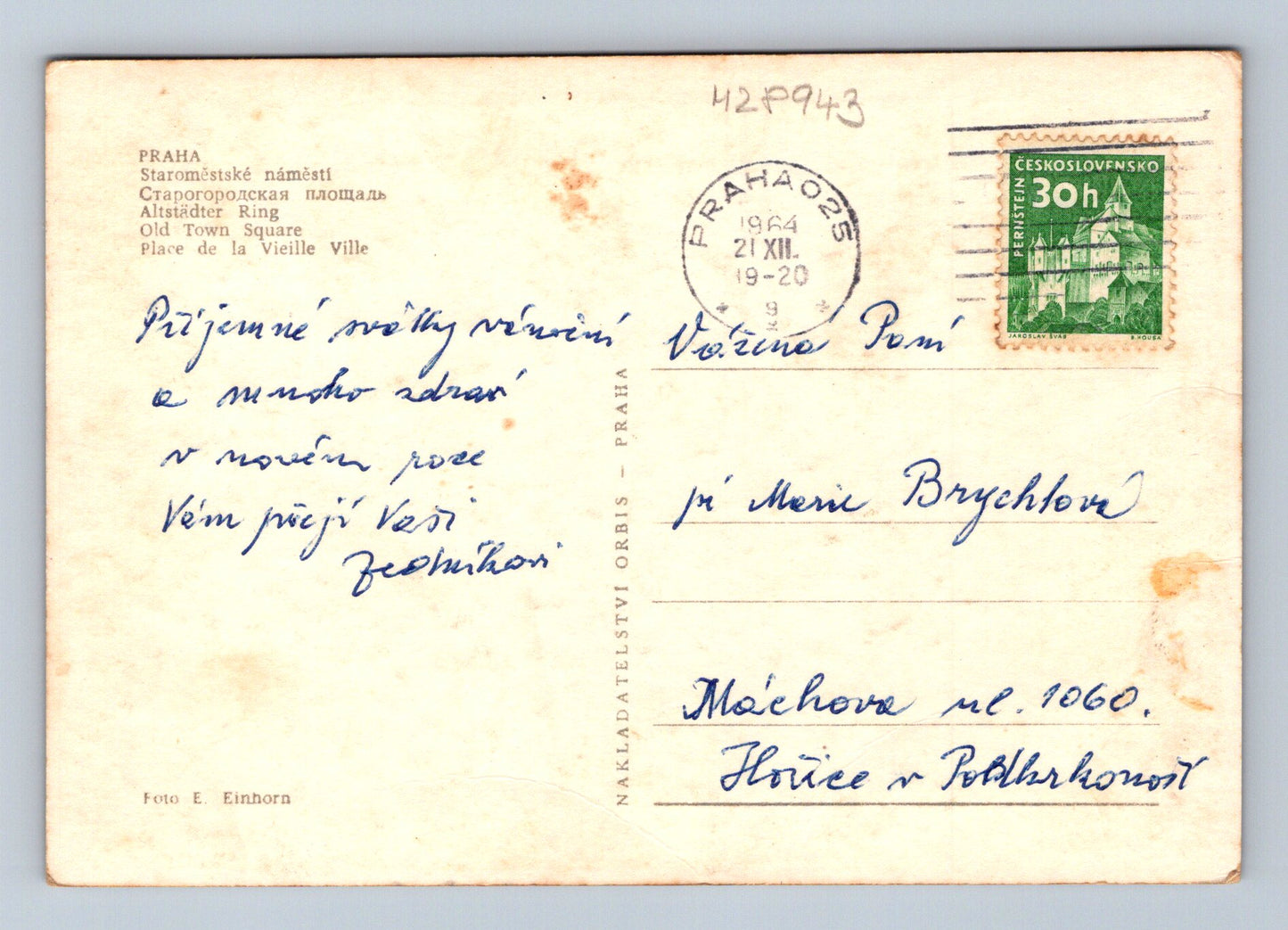 Pohlednice Praha Staroměstské náměstí 1964 (M28943)