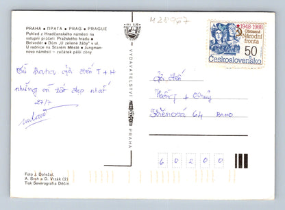 Pohlednice Praha různé pohledy 1988 (M28967)