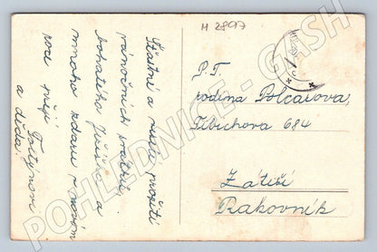 Postcard angels and deer handmade greetings (M2897)