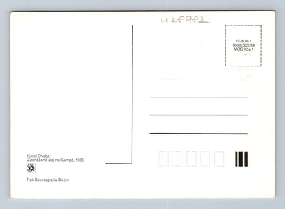 Pohlednice Zasněžená alej na Kampě 1980 (M28982)