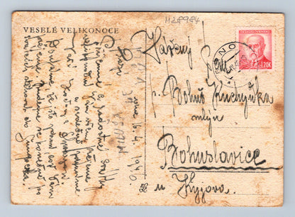 Pohlednice Velikonoční vajíčka a kočičky 1916 (M28984)