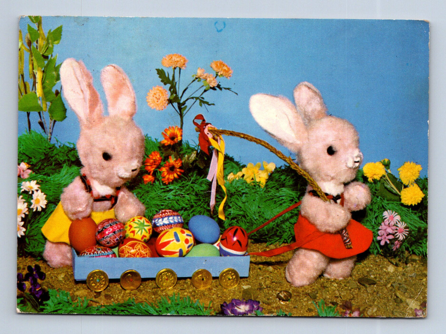 Pohlednice Československo velikonoční zajíčci vejce (M28991)