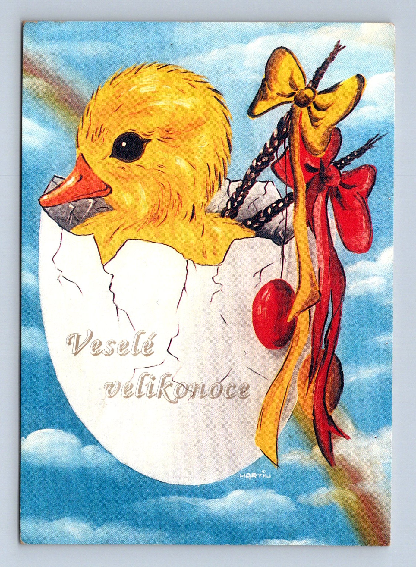Pohlednice Velikonoce kuře z vejce 1997 (M28999)