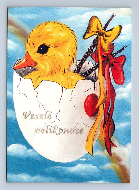 Pohlednice Velikonoce kuře z vejce 1997 (M28999)