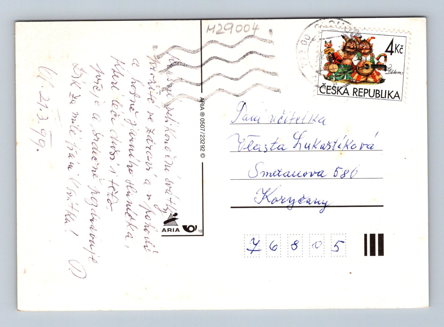Pohlednice Velikonoce květiny a vejce 1979 (M29004)