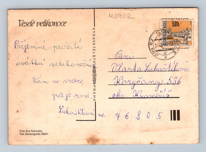 Pohlednice Velikonoce v košíku 1992 (M29012)