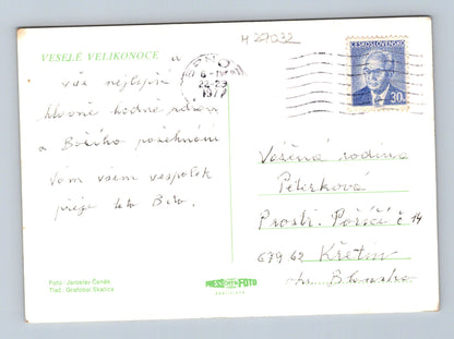Pohlednice Velikonoční vajíčka a kočičky 1970 (M29032)