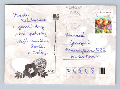 Pohlednice Velikonoční vejce a květiny (M29038)