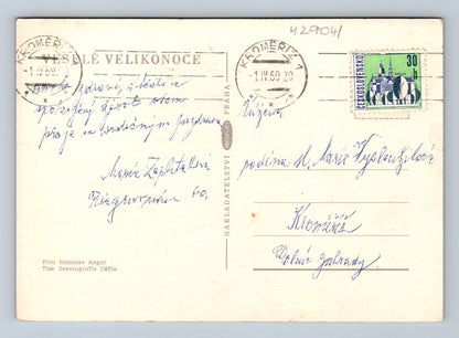 Pohlednice Velikonoční zajíc vrbové proutky 1969 (M29041)